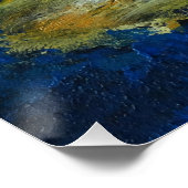 Blauw 51 cm x 51 cm Poster Papier (Hoek)