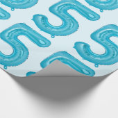 Blauw 5 ballon inpakpapier (Hoek)