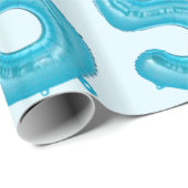 Blauw 5 ballon inpakpapier (Rol Hoek)