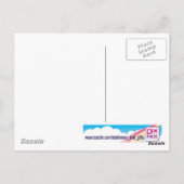 Blauw 60cirkels patroon briefkaart (Achterkant)