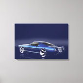 Blauw '66 Mustang Canvas Afdruk (Voorkant)