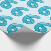 Blauw 6 ballon inpakpapier (Hoek)