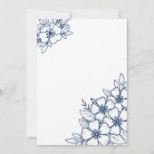 Blauw 70e verjaardagsfeest kaart (Achterkant)