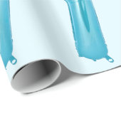 Blauw 7 ballon inpakpapier (Rol Hoek)