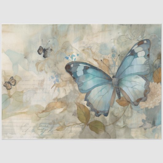 Blauw 7 tissuepapier (Voorkant)
