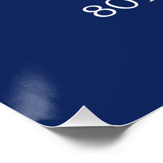 Blauw 80e verjaardag welkomstbord | Kijk eens wie  Perfect Poster (Hoek)