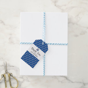 Blauw 80s 90s Terug Naar Muziek Klassiekers Cadeaulabel