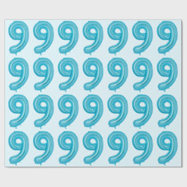 Blauw 89 ballon inpakpapier