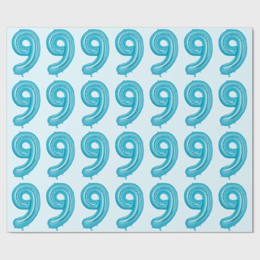 Blauw 89 ballon inpakpapier (Vlak)