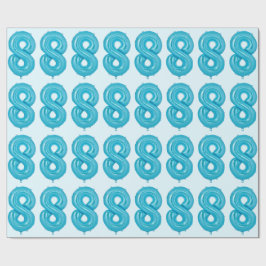 Blauw 8 ballon inpakpapier