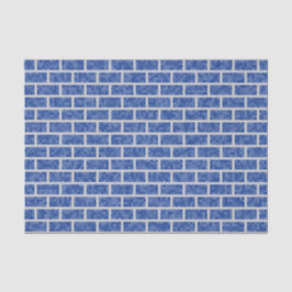 Blauw 8-bits, pixelated Graphics Style Bricks Patt Tissuepapier