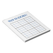 Blauw 9x9 Blank Sudoku Grid Notitieblok (Schuin)