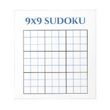 Blauw 9x9 Blank Sudoku Grid