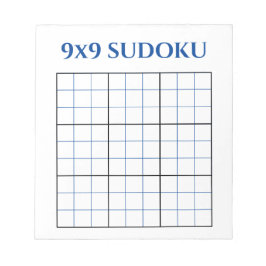 Blauw 9x9 Blank Sudoku Grid Notitieblok