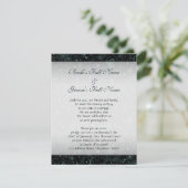 Blauw aan Zwarte Floral Border Kaart (Staand voorkant)