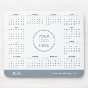 Blauw aangepast 2026 Agenda Zakelijk Logo Muismat