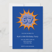 Blauw aangepast 67 Meme  Kaart (Voorkant)