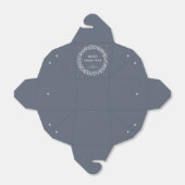 Blauw aangepast bericht met kerstmis bedankdoosjes (Uitgevouwen)