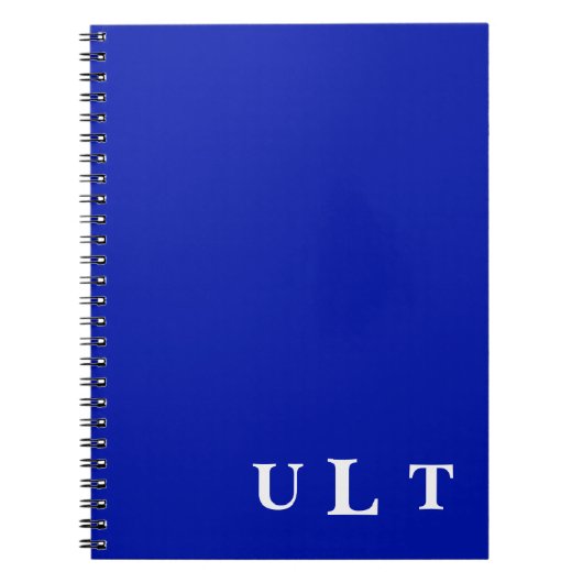  Blauw Aangepast Beste Monochroom Notitieboek (Voorkant)