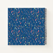 Blauw | Aangepast door Floral | Elegant MONOGRAM Notitieboek (Achterkant)