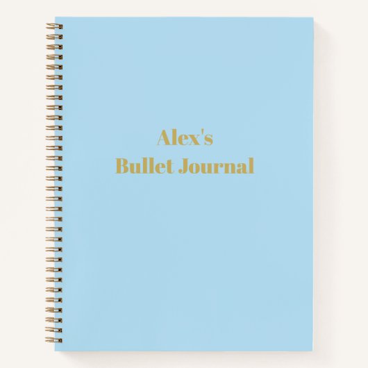 Blauw aangepast Notitieboek Bullet Journal (Voorkant)