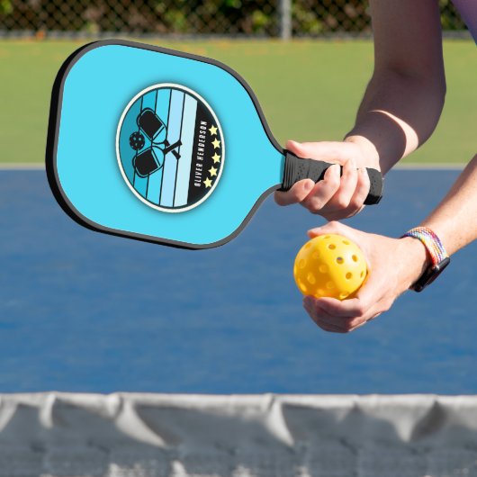 Blauw aangepast pickleball paddle (Insitu)