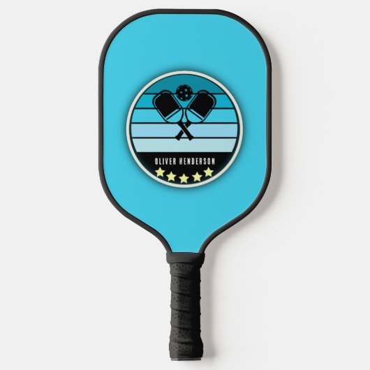 Blauw aangepast pickleball paddle (Voorkant)