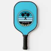 Blauw aangepast pickleball paddle (Achterkant)