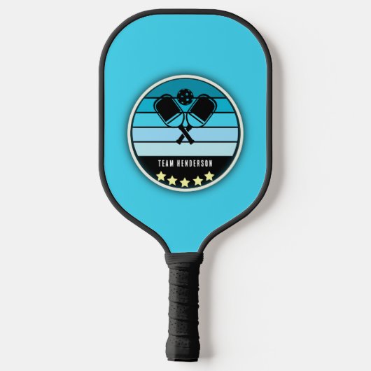 Blauw aangepast pickleball paddle (Achterkant)