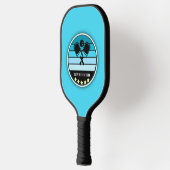 Blauw aangepast pickleball paddle (Links)