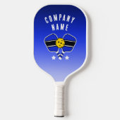 Blauw Aangepast Pickleball Paddle (Achterkant)