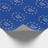 Blauw aangepast verpakkingspapier EU-vlag Cadeaupapier (Hoek)