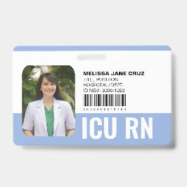 Blauw aangepast ziekenhuis medisch personeel verpl badge