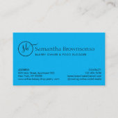 Blauw Aangepaste Foto Ei Brood Bakkerij Visitekaartje (Voorkant)