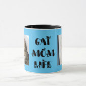 Blauw aangepaste foto kat mam leven Moederdag Mok (Midden)