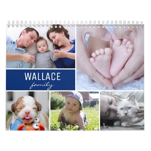 Blauw - Aangepaste reeks foto's jaargeheugen Kalender (Hoes)