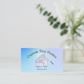  Blauw Aangepaste Tiny Homes Visitekaartje (Staand voorkant)