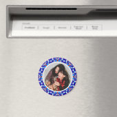 Blauw Aangepaste Vrolijke Kerstmis Foto Keepsake G Magneet (Insitu (Vaatwasser))