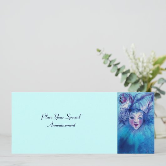 BLAUW AANKONDIGING (Staand voorkant)