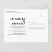 Blauw | Aankondiging van uitstel van huwelijk Briefkaart (Achterkant)