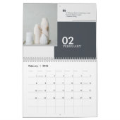 Blauw aanpasbare moderne minimalistische 2025 quot kalender (Feb 2026)