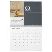 Blauw aanpasbare moderne minimalistische 2025 quot kalender (Mar 2027)