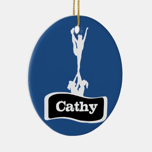 Blauw aanpasbare schottensornament keramisch ornament (Rechts)