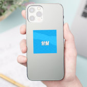 Blauw aanpassen initieel eenvoudig sticker (Telefoon)