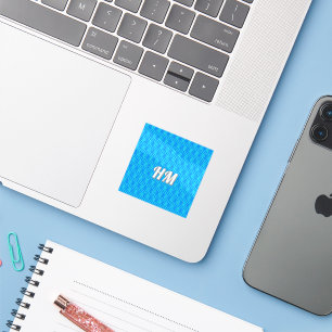 Blauw aanpassen initieel eenvoudig sticker