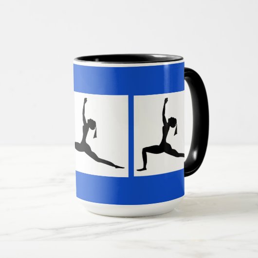 Blauw/Aanpassen van Mok/Combo Coffee Mok (Voorkant rechts)