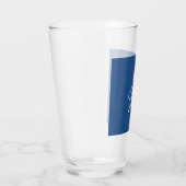 Blauw Aantrekkelijke Kalligrafie Liefde Bruiloft Glas (Rechts)