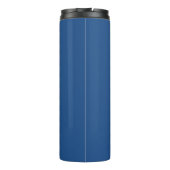 Blauw Aantrekkelijke Kalligrafie Liefde Bruiloft Thermosbeker (Achterkant)