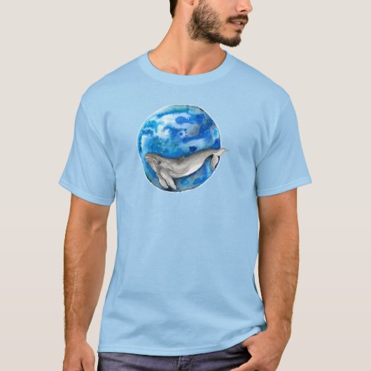 Blauw Aarde Walvis T-shirt (Voorkant)
