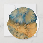 Blauw Aardse Moderne Aquarel De Bruiloft Van Kaart (Achterkant)